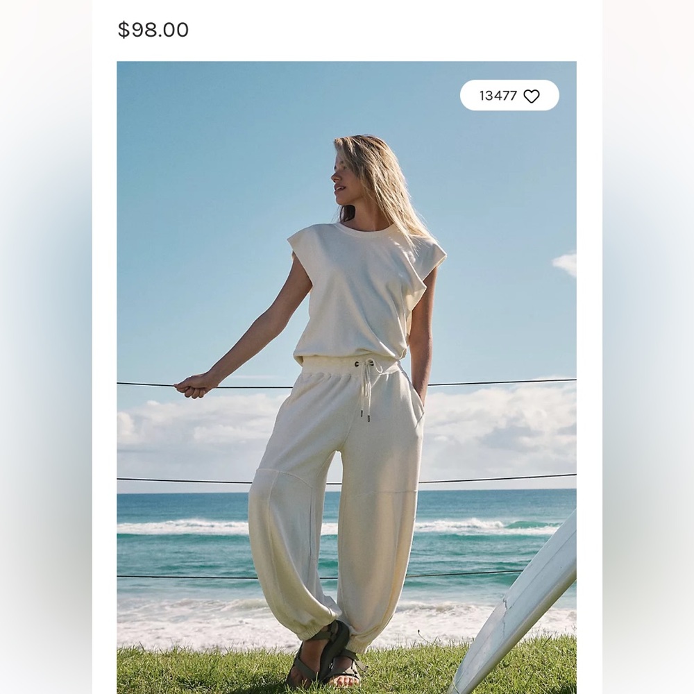 Free people lounge suit in sea salt like new